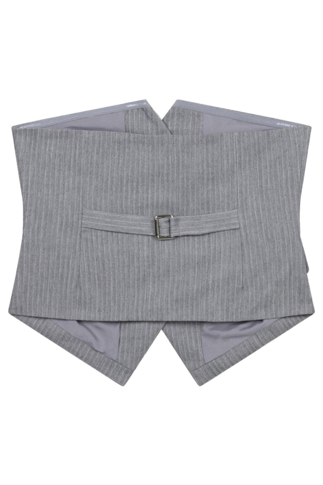 Refined Department grijze dames gilet | Achteraanzicht