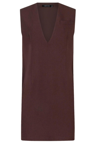 Ydence DRESS ELSIE WS2535 BROWN