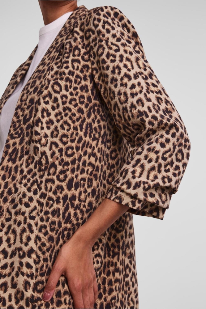 Pieces camel dames blazer | Close up