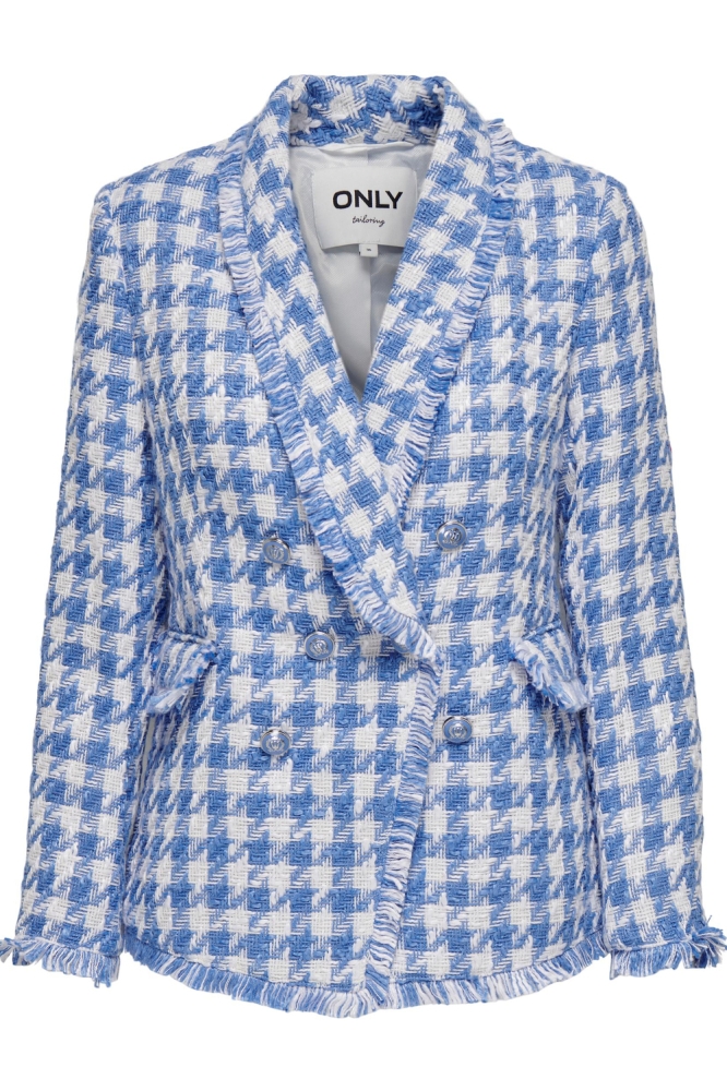 ONLESSIE-LEELA L/S BOUCLE HT BLAZER 15215000 Bright White/PROVENCE H