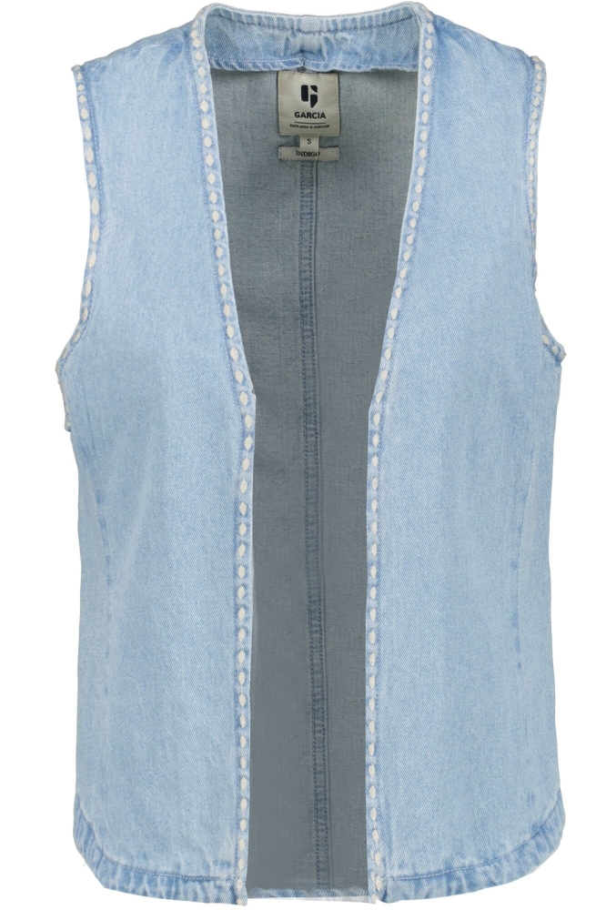 DENIM GILET C30091 2153 BRIGHT BLUE