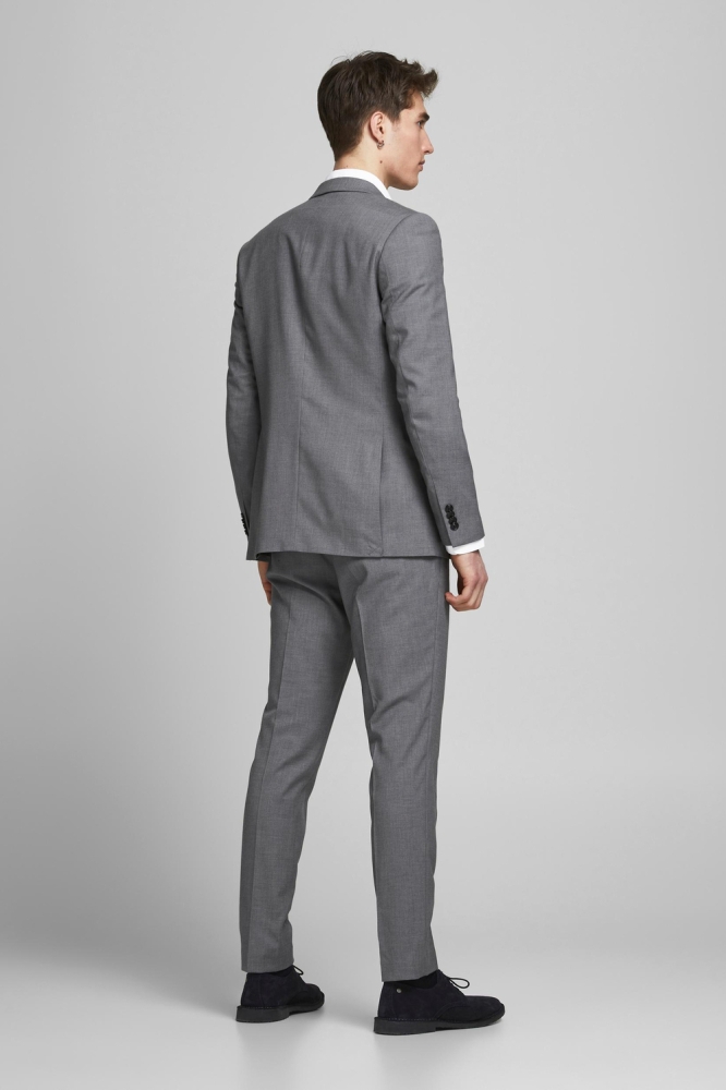Jack & Jones grijze heren colbert | Model achteraanzicht