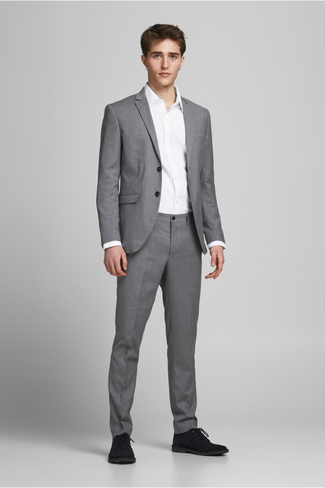Jack & Jones grijze heren colbert | Model vooraanzicht