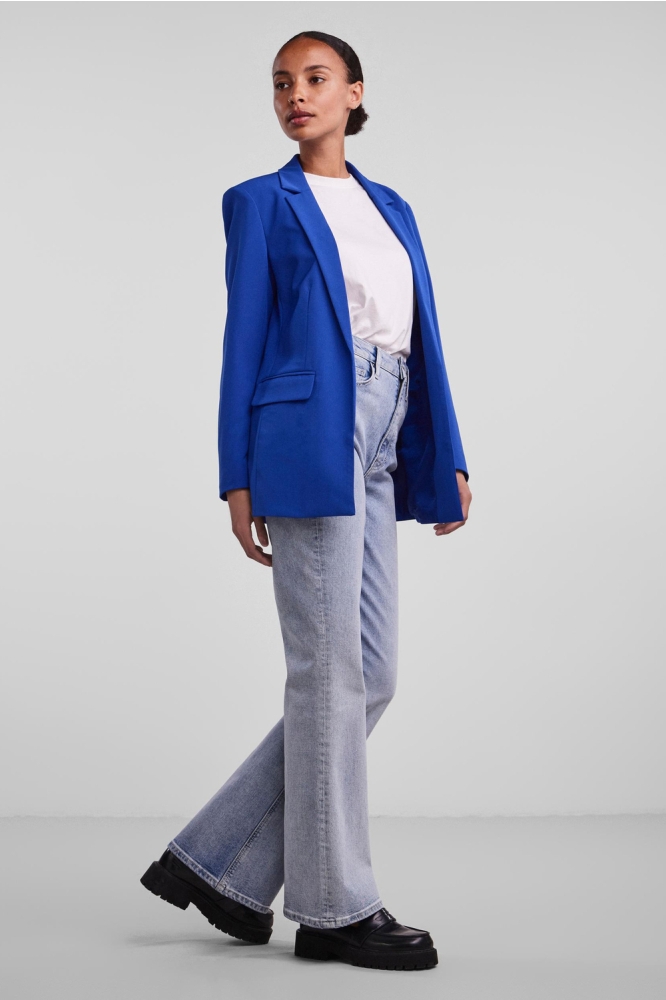 PCBOSSY LS LOOSE BLAZER NOOS 17114792 Mazarine Blue