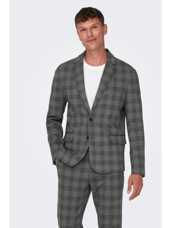 Only & Sons Colbert ONSMARK SLIM 020912 CHECK BLAZER 22026174 Black