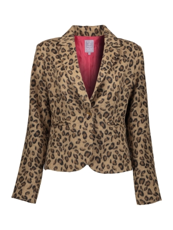 Geisha Blazer BLAZER MET PANTERPRINT 35517 10 000715 BEIGE/GREY