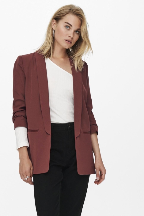 Only bordeaux dames blazer | Model vooraanzicht
