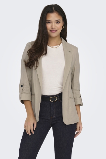 Only Blazer ONLCARO 3/4 UNLINED BLAZER CC TLR 15312199 OXFORD TAN