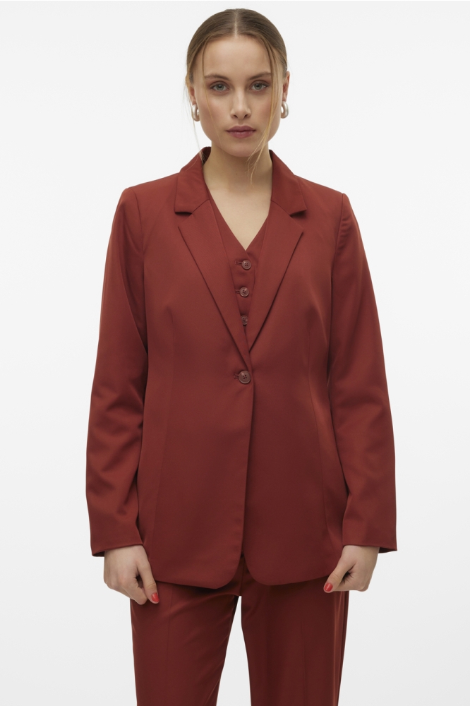 Vero Moda bordeaux dames blazer | Model vooraanzicht