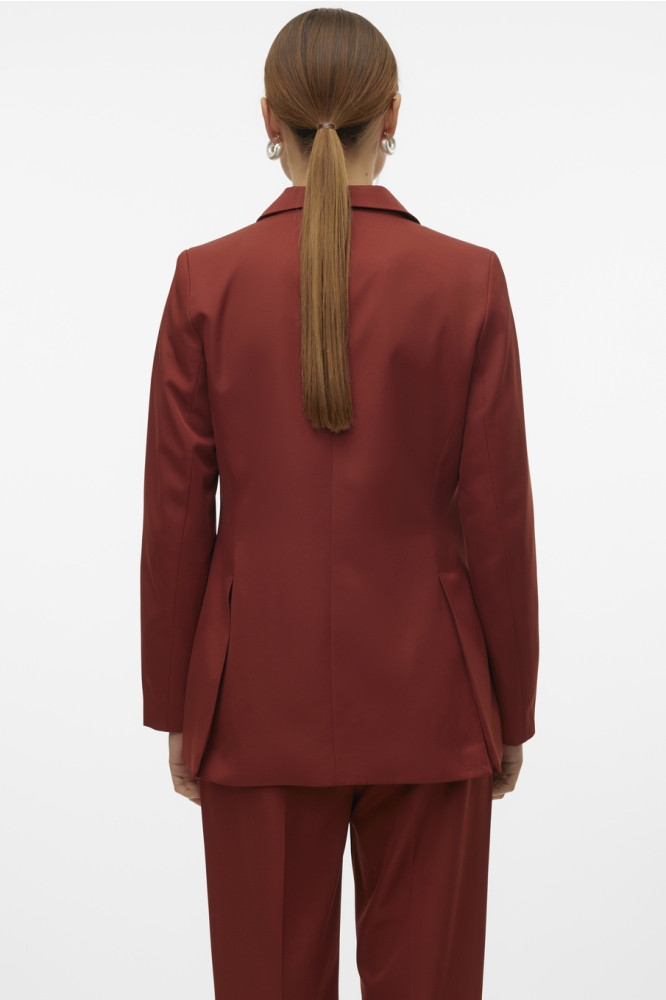 Vero Moda bordeaux dames blazer | Model achteraanzicht