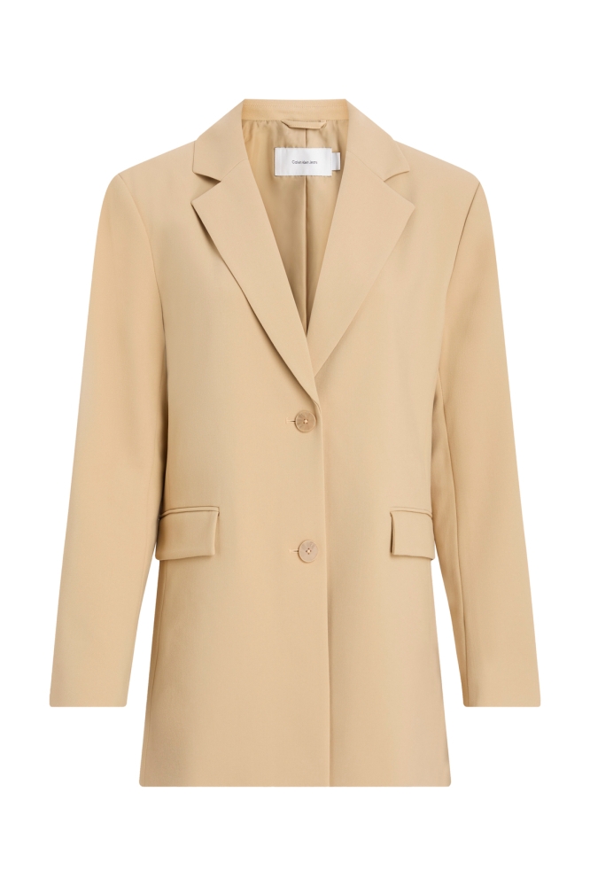 Calvin Klein camel dames blazer | Vooraanzicht