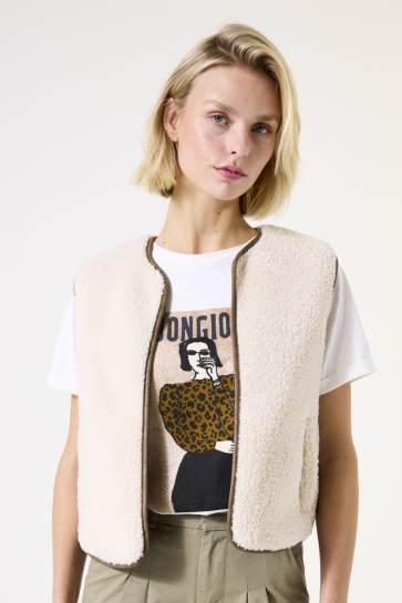 Garcia Vest OMKEERBAAR GILET H50094 5627 Soft Teddy