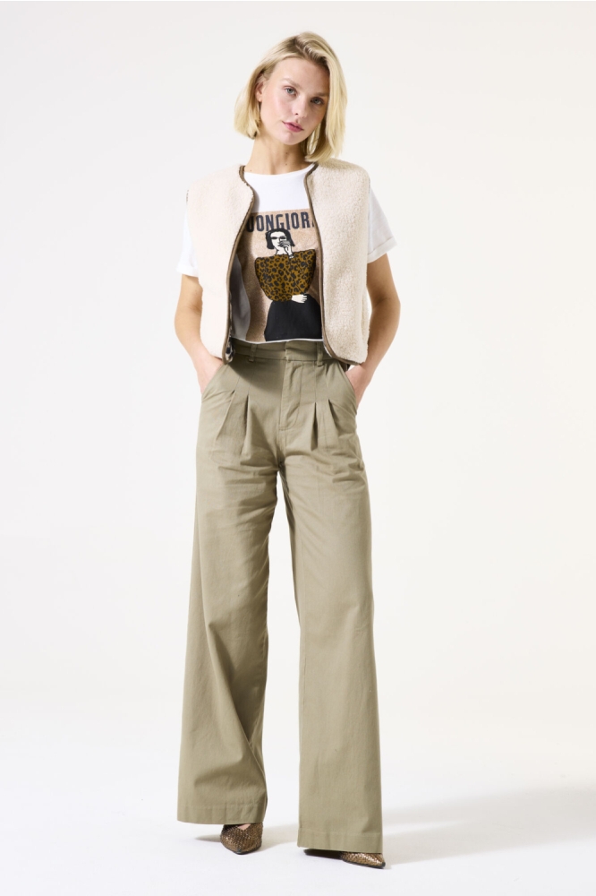 Garcia beige dames gilet | Model