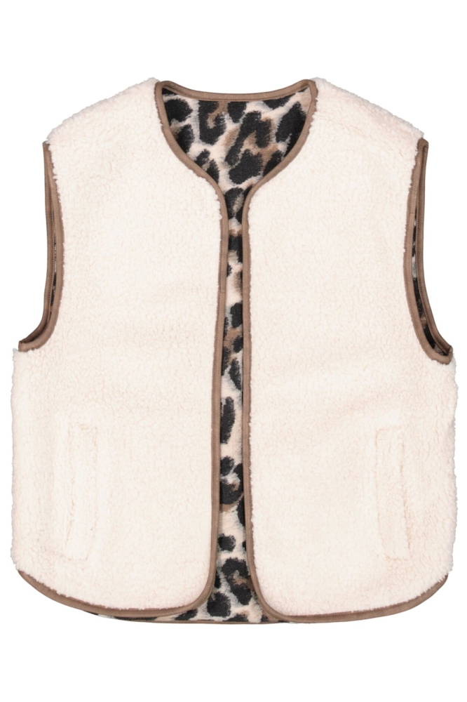Garcia beige dames gilet | Vooraanzicht