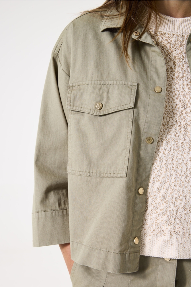 Garcia groene dames jas | Close up