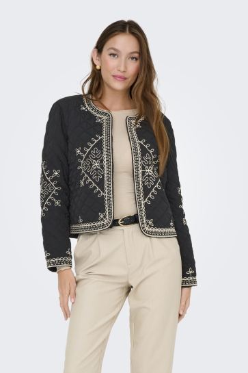 Jacqueline de Yong Blazer JDYBILLIE L/S QUILTED EMB SHACKET 15356943 Black/SANDSHELL