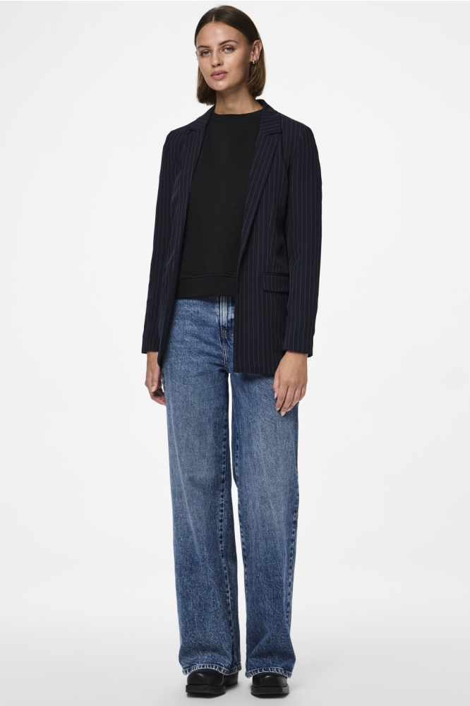 PCBOZZY LS LOOSE STRIPED BLAZER NOO 17130374 SKY CAPTAIN/PINSTRIPE