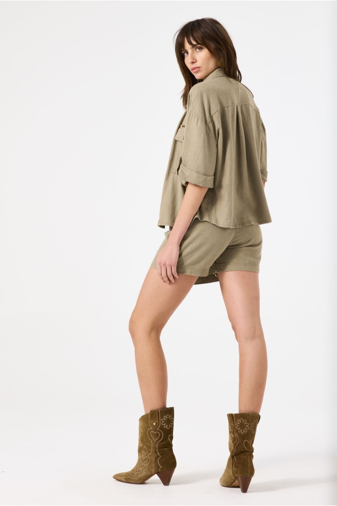 Garcia groene dames blouse | Model