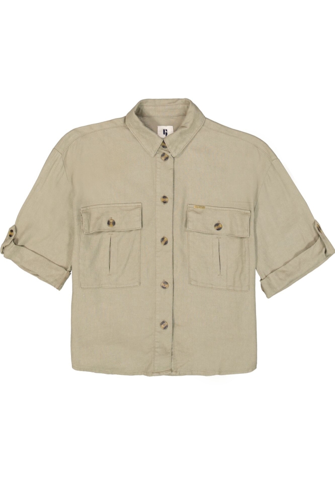 Garcia groene dames blouse | Vooraanzicht