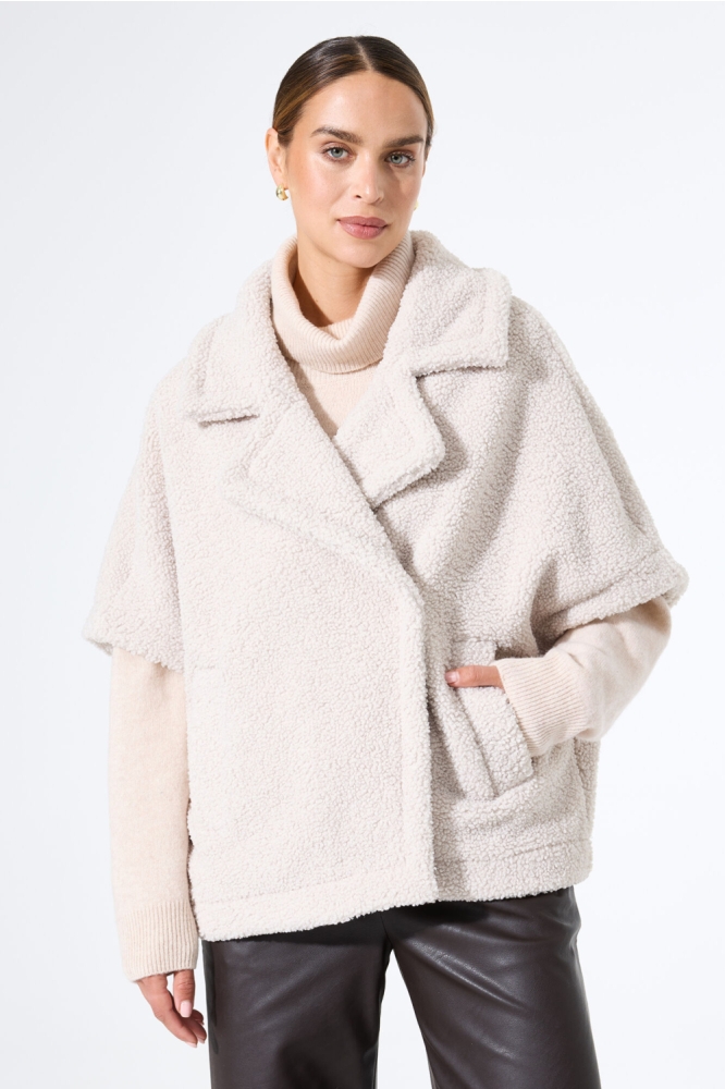 Garcia beige dames jas | Model vooraanzicht