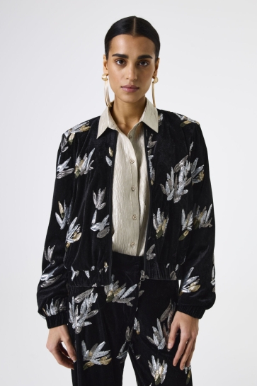 Garcia VEST MET PAILLETTEN K50090 60 BLACK