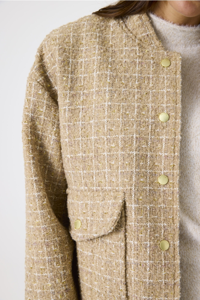 Garcia zand dames jas | Close up