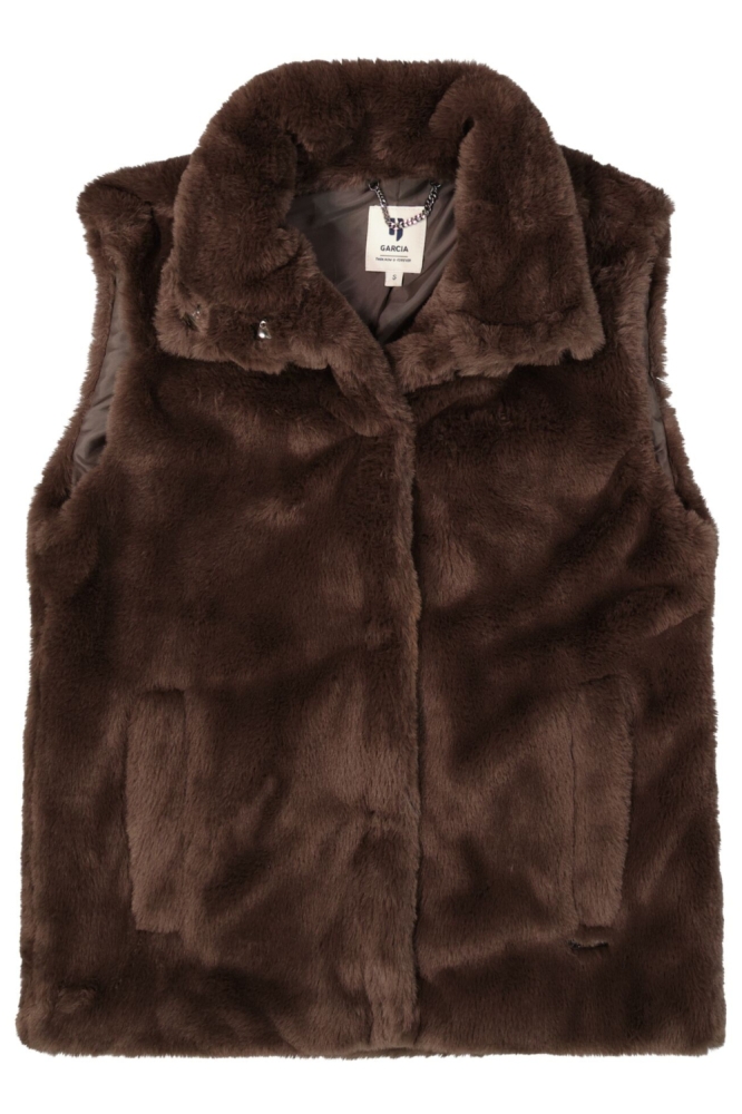 Garcia bruine dames gilet | Vooraanzicht