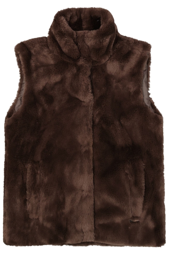 Garcia bruine dames gilet | Vooraanzicht