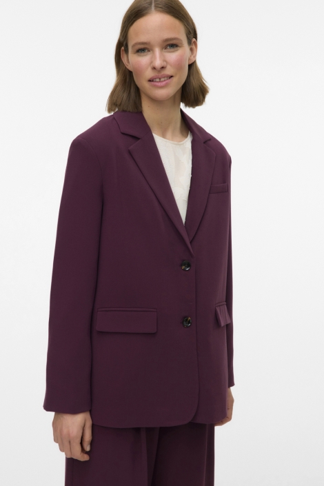 Vero Moda bordeaux dames blazer | Model vooraanzicht