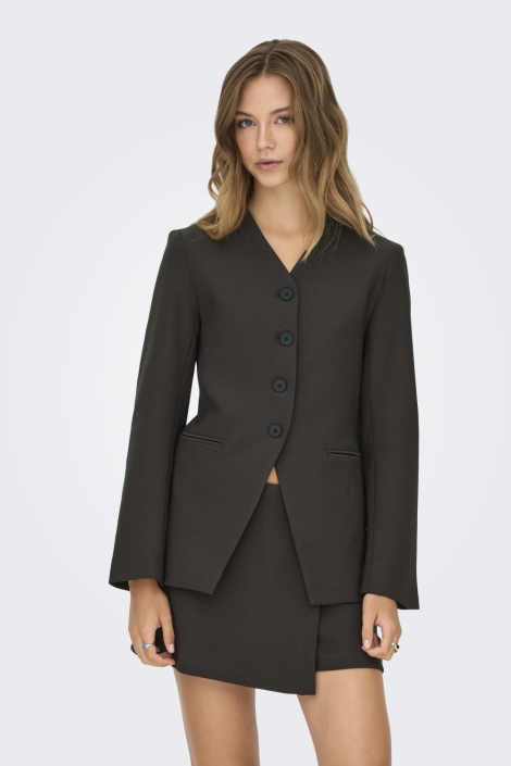 Only bruine dames blazer | Model vooraanzicht