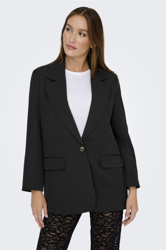 Only zwarte dames blazer | Model vooraanzicht