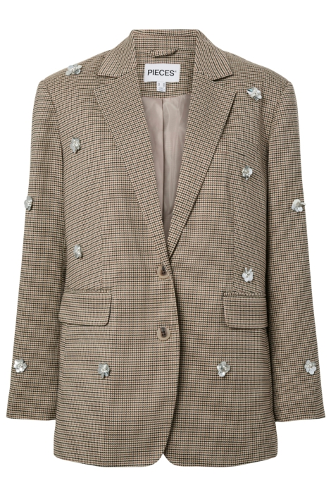 Pieces bruine dames blazer | Vooraanzicht