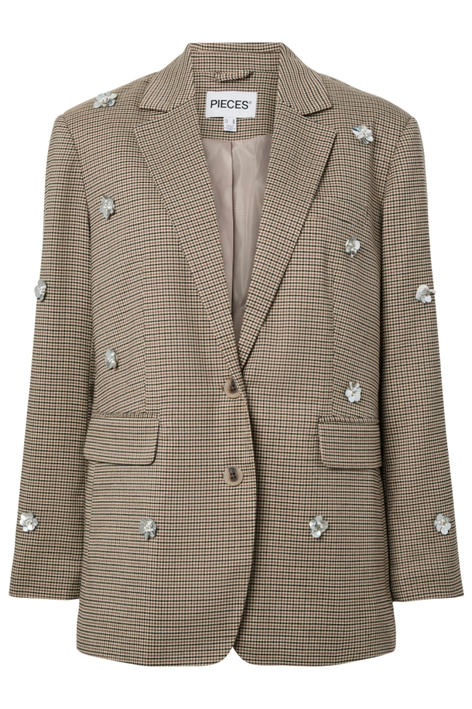 Pieces bruine dames blazer | Vooraanzicht