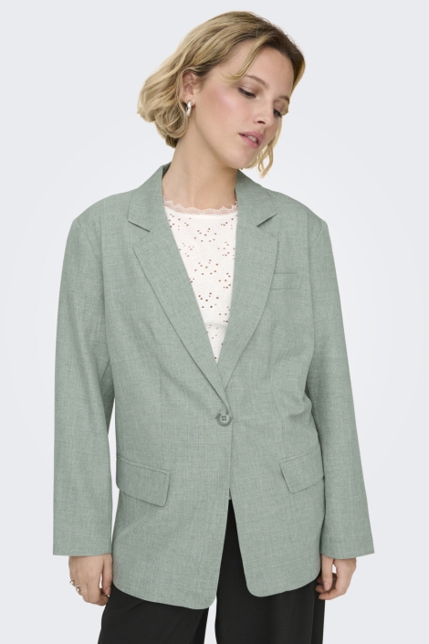 Only groene dames blazer | Model vooraanzicht