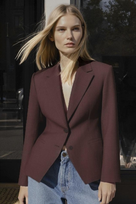 Hypedrop bruine dames blazer | Sfeerbeeld, In situatie