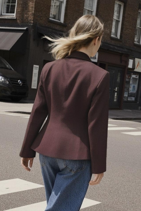 Hypedrop bruine dames blazer | Sfeerbeeld, In situatie