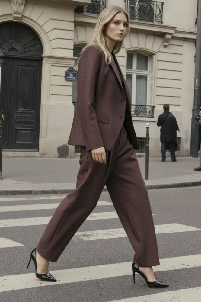 Hypedrop bruine dames blazer | Sfeerbeeld, In situatie