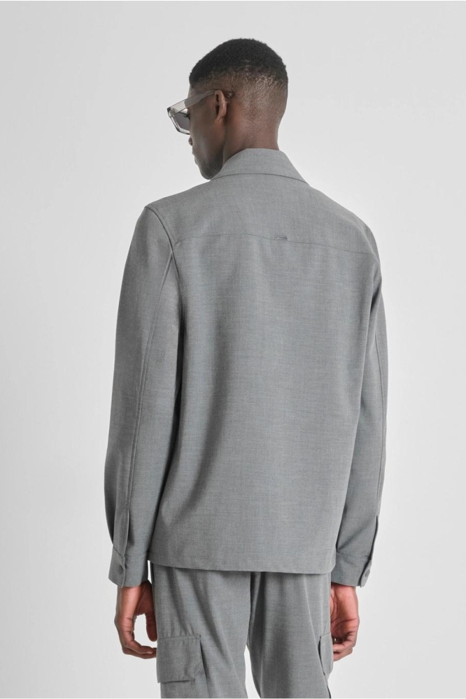 Antony Morato grijze heren overhemd | Model achteraanzicht