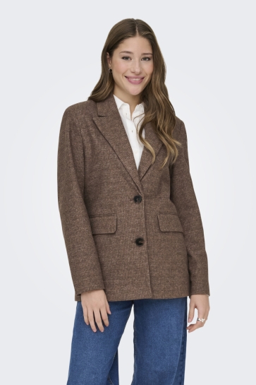 Only Blazer ONLIMMY LIFE CHECK BLAZER OTW 15368317 CHESTNUT/MINICHECK