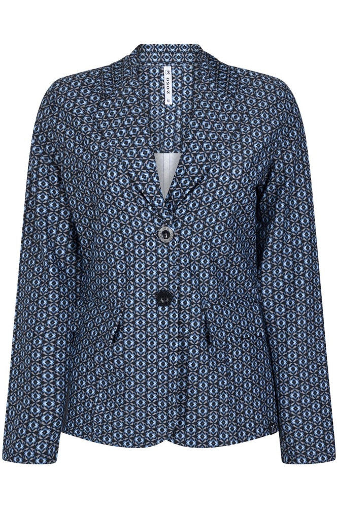BLESS PRINTED TRAVEL BLAZER 231 0008-0015 NAVY BLUE