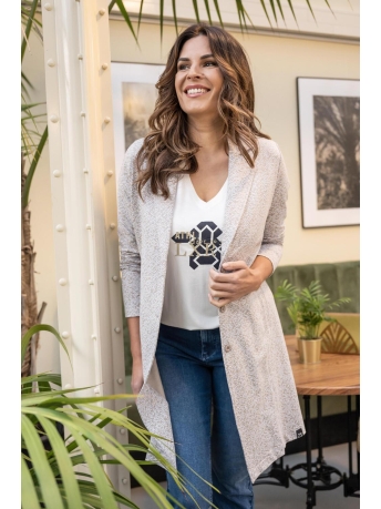 Zoso Blazer MADELINE LONG PRINTED BLAZER 231 0007 SAND