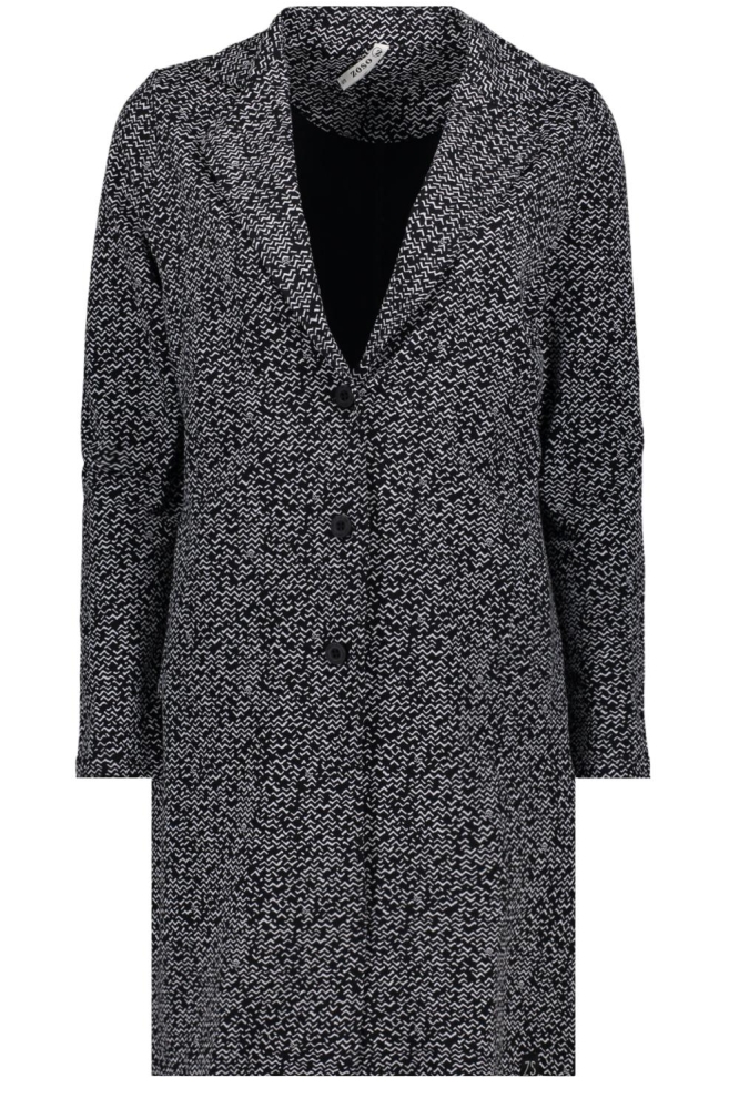 MADELINE LONG PRINTED BLAZER 231 0008 NAVY