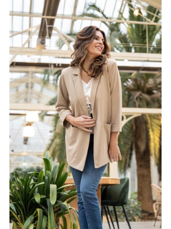 Zoso Blazer WONDER CREPE FABRIC JACKET 231 0007 SAND