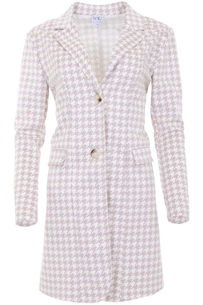 ESAAR BLAZER SP23 10 202 HOUNDTOOTH