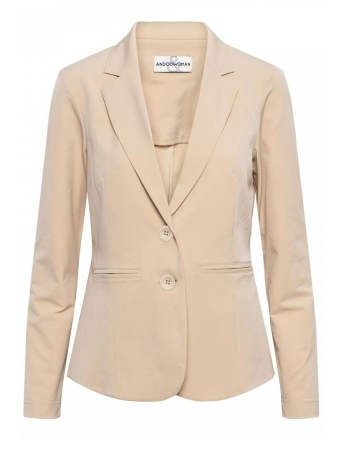 AndCo Woman Blazer PHILEINE TRAVEL #BASICS-BZ110 Light Sand