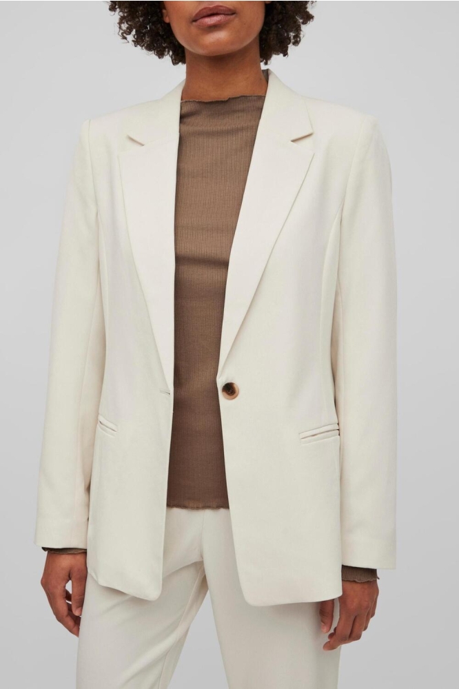Vila beige dames blazer | Close up