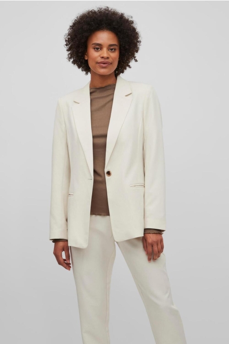 Vila beige dames blazer | Model vooraanzicht