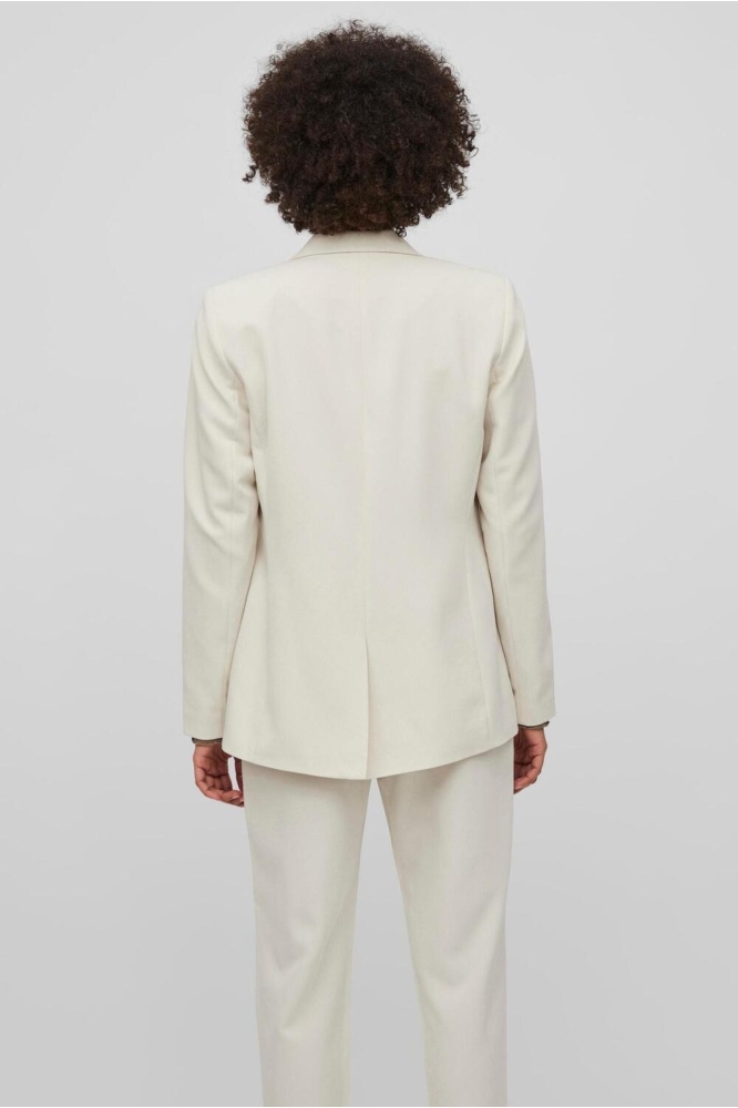 Vila beige dames blazer | Model achteraanzicht
