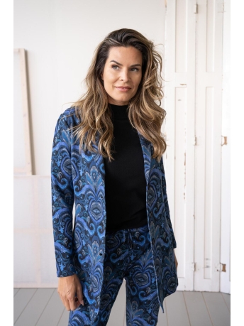 Zoso Blazer JILL PRINTED BLAZER 235 0141 BLUE/BLACK