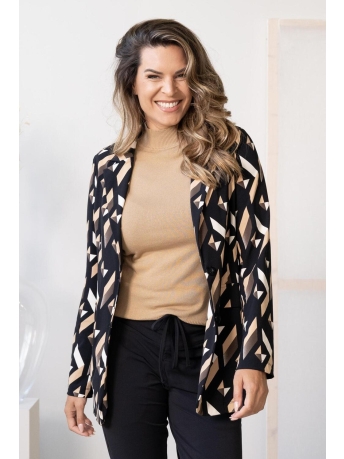 Zoso Blazer LOTTE PRINTED TRAVEL BLAZER 235 0142 BROWN/BLACK